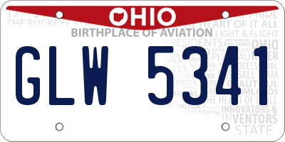 OH license plate GLW5341