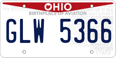 OH license plate GLW5366