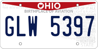 OH license plate GLW5397