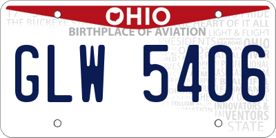 OH license plate GLW5406
