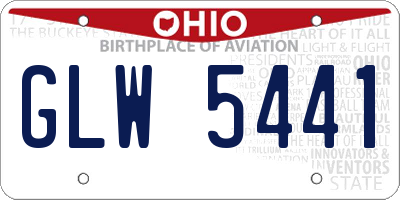 OH license plate GLW5441