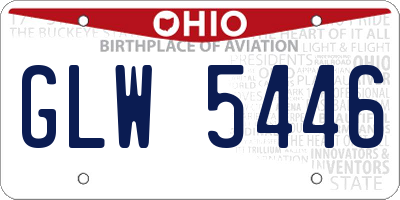 OH license plate GLW5446