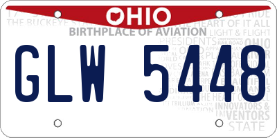 OH license plate GLW5448