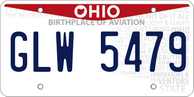 OH license plate GLW5479