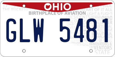 OH license plate GLW5481