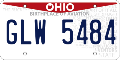 OH license plate GLW5484