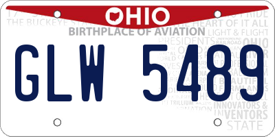 OH license plate GLW5489