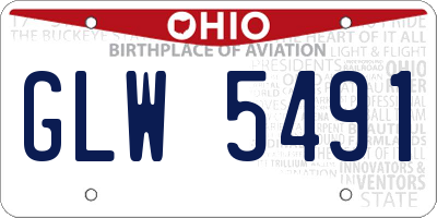 OH license plate GLW5491