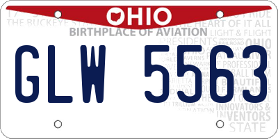 OH license plate GLW5563