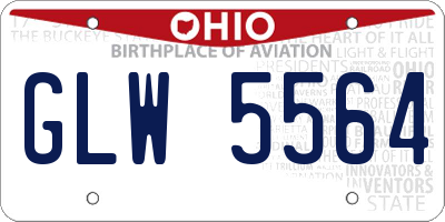 OH license plate GLW5564