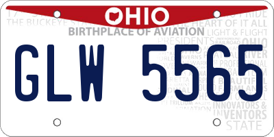 OH license plate GLW5565