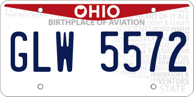 OH license plate GLW5572