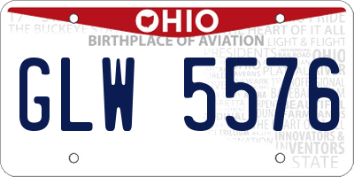 OH license plate GLW5576