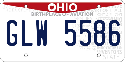 OH license plate GLW5586