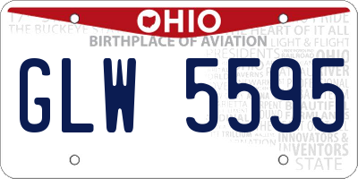 OH license plate GLW5595