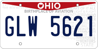OH license plate GLW5621