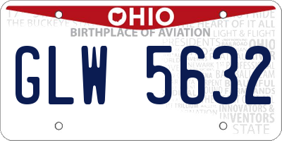 OH license plate GLW5632