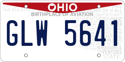 OH license plate GLW5641