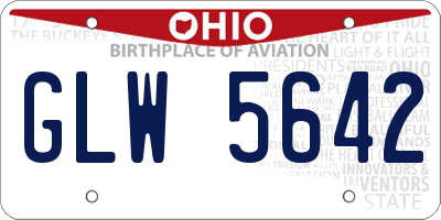 OH license plate GLW5642
