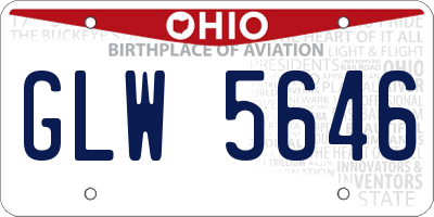 OH license plate GLW5646