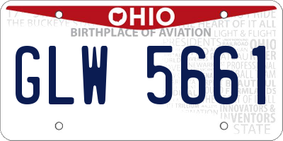 OH license plate GLW5661