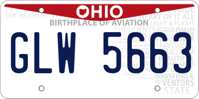 OH license plate GLW5663
