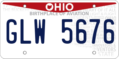 OH license plate GLW5676