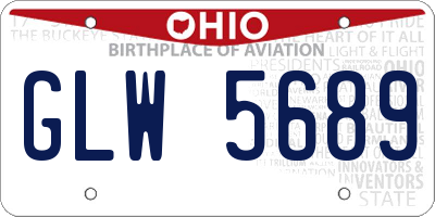 OH license plate GLW5689