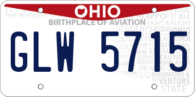 OH license plate GLW5715