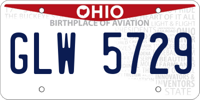 OH license plate GLW5729