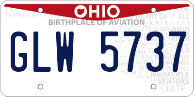 OH license plate GLW5737