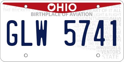 OH license plate GLW5741