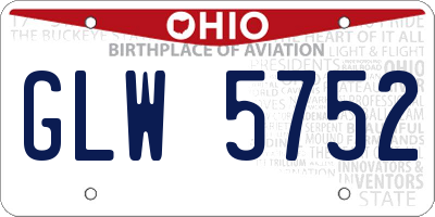 OH license plate GLW5752