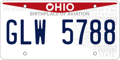 OH license plate GLW5788