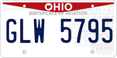 OH license plate GLW5795