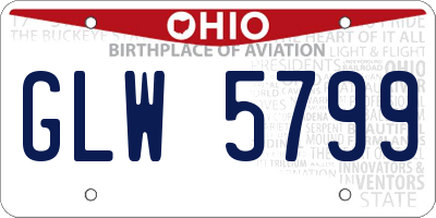 OH license plate GLW5799