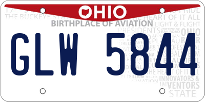 OH license plate GLW5844