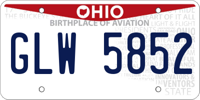 OH license plate GLW5852