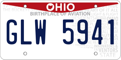 OH license plate GLW5941