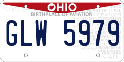 OH license plate GLW5979