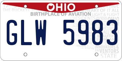 OH license plate GLW5983