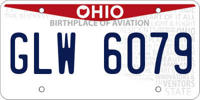 OH license plate GLW6079