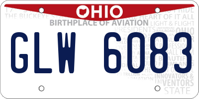 OH license plate GLW6083