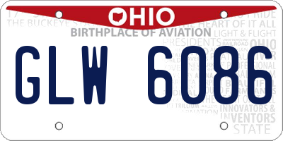 OH license plate GLW6086