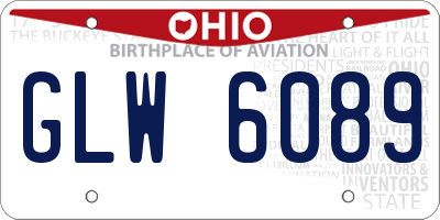 OH license plate GLW6089