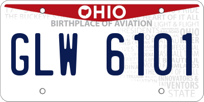 OH license plate GLW6101
