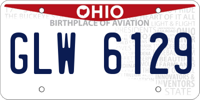OH license plate GLW6129
