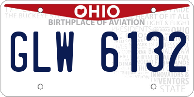 OH license plate GLW6132