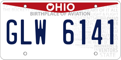 OH license plate GLW6141
