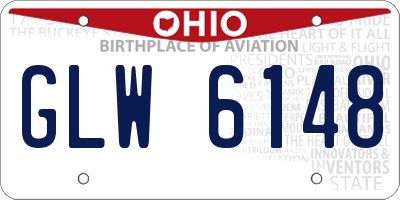 OH license plate GLW6148